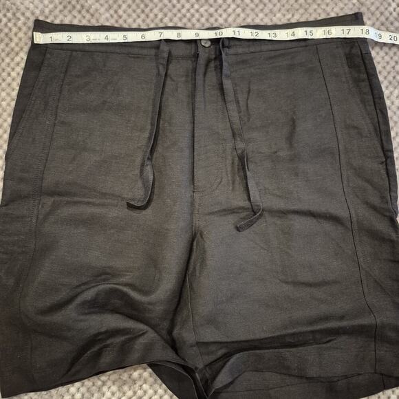 AXIS LA Linen Blend Shorts Back Elastic Waist Drawstring Pockets XL New - Picture 4 of 7